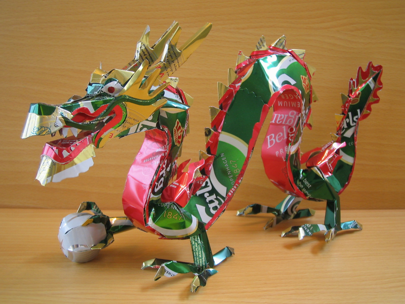 Illustration for article titled Japan's Amazing Drink Can Sculptures Will Melt Your Mind